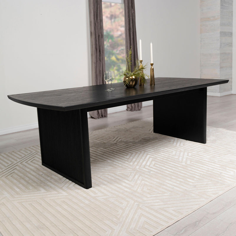 Coaster Furniture Brookmead 108231 Rectangular Dining Table with 18" Removable Extension Leaf - Black IMAGE 3
