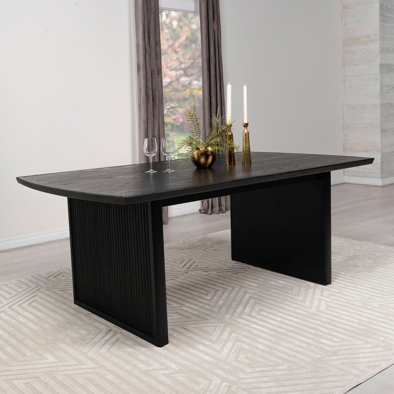 Coaster Furniture Brookmead 108231 Rectangular Dining Table with 18" Removable Extension Leaf - Black IMAGE 4