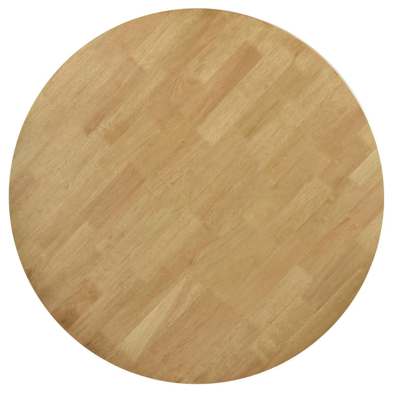 Coaster Furniture Elowen 108440 Round Solid Wood Dining Table - Light Walnut IMAGE 4