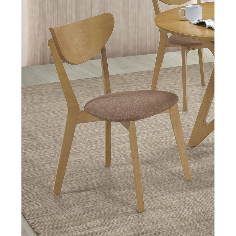 Coaster Furniture Elowen 108442 Dining Side Chair - Light Walnut/Brown IMAGE 2