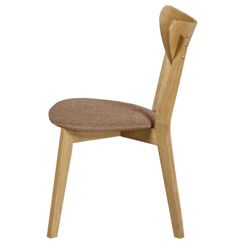 Coaster Furniture Elowen 108442 Dining Side Chair - Light Walnut/Brown IMAGE 5