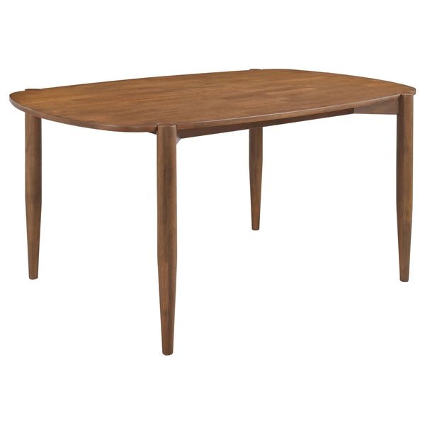 Coaster Furniture Dortch 108461 Oval Solid Wood Dining Table - Walnut IMAGE 1