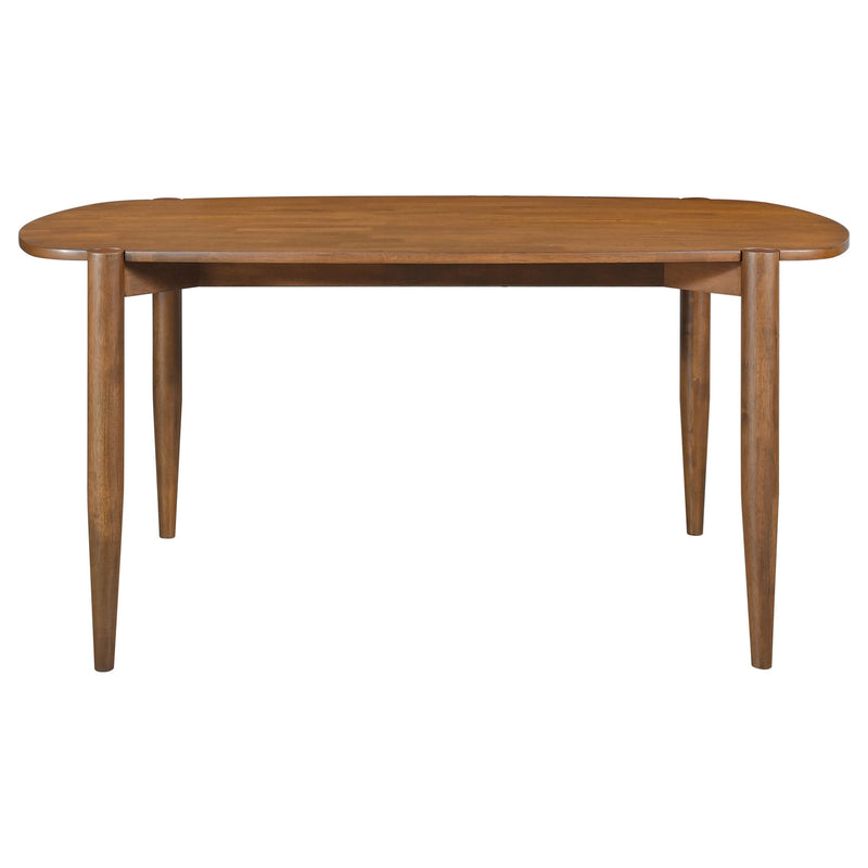 Coaster Furniture Dortch 108461 Oval Solid Wood Dining Table - Walnut IMAGE 3