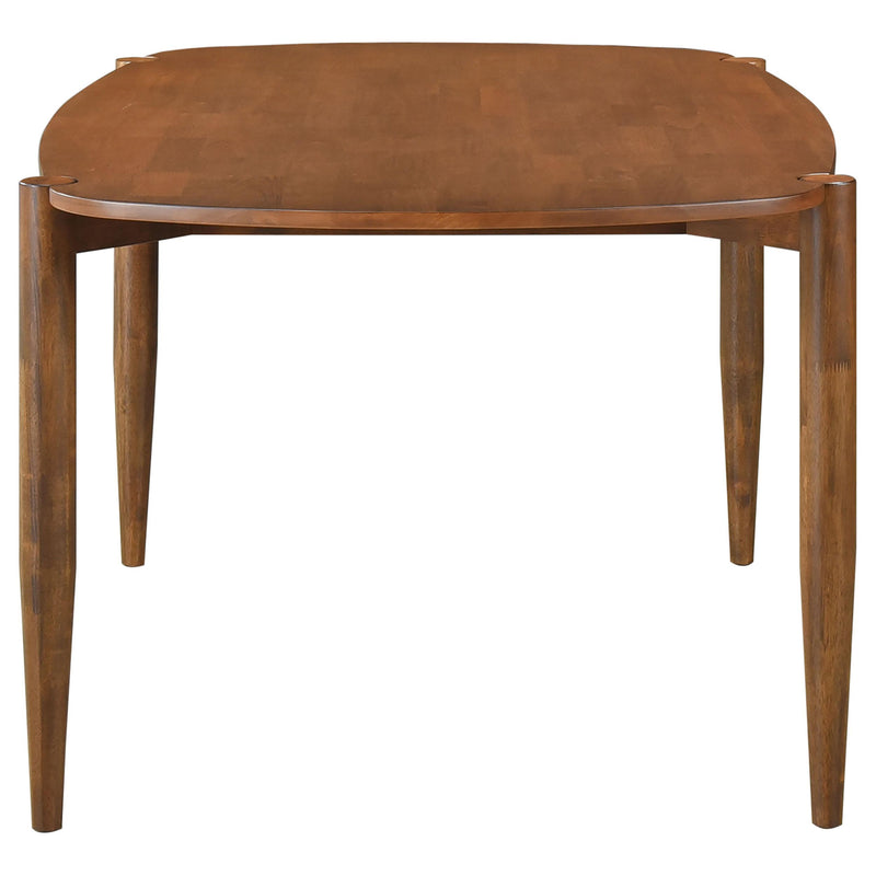 Coaster Furniture Dortch 108461 Oval Solid Wood Dining Table - Walnut IMAGE 4