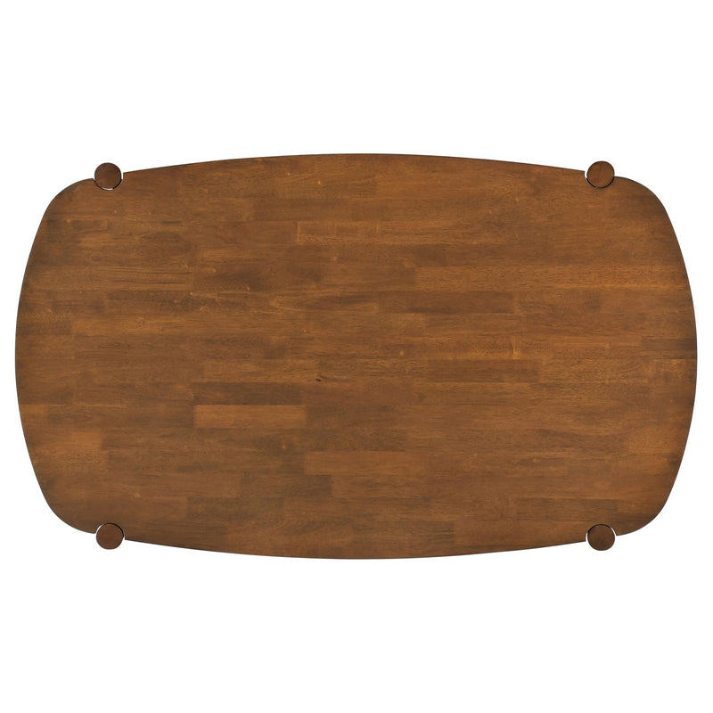 Coaster Furniture Dortch 108461 Oval Solid Wood Dining Table - Walnut IMAGE 5