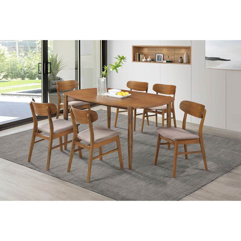 Coaster Furniture Dortch 108462 Dining Side Chair - Walnut/Brown IMAGE 2
