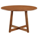Coaster Furniture Dinah 108471 Round Solid Wood Dining Table - Walnut IMAGE 3
