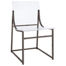 Coaster Furniture Adino 121142 Acrylic Dining Side Chair - Clear/Black Nickel IMAGE 1