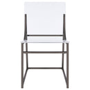 Coaster Furniture Adino 121142 Acrylic Dining Side Chair - Clear/Black Nickel IMAGE 3