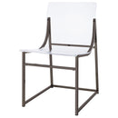 Coaster Furniture Adino 121142 Acrylic Dining Side Chair - Clear/Black Nickel IMAGE 4