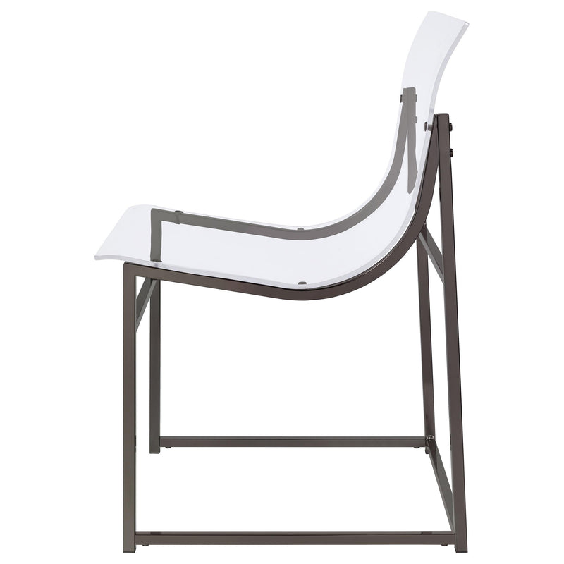 Coaster Furniture Adino 121142 Acrylic Dining Side Chair - Clear/Black Nickel IMAGE 5