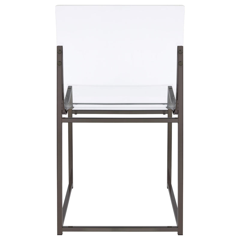 Coaster Furniture Adino 121142 Acrylic Dining Side Chair - Clear/Black Nickel IMAGE 7
