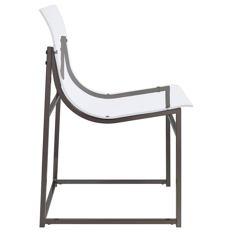 Coaster Furniture Adino 121142 Acrylic Dining Side Chair - Clear/Black Nickel IMAGE 9