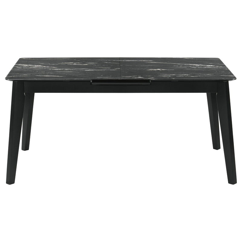 Coaster Furniture Crestmont 121251 Dining Table with Faux Marble Top & 16? Self-Storing Extension Leaf - Grey IMAGE 5