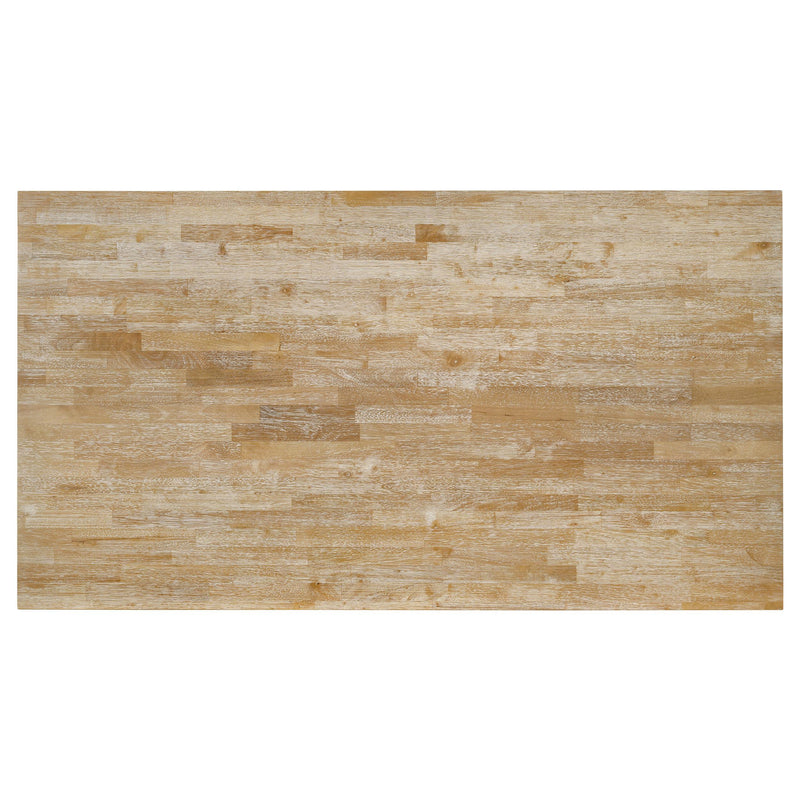 Coaster Furniture Hollis 122241 Rectangular Solid Wood Dining Table - Brown/White IMAGE 5