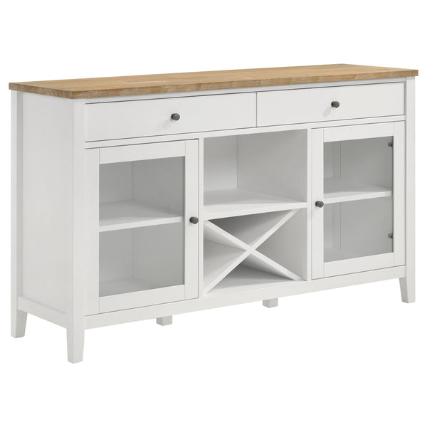 Coaster Furniture Hollis 122245 2-Door Dining Sideboard With Drawers - Brown/White IMAGE 1