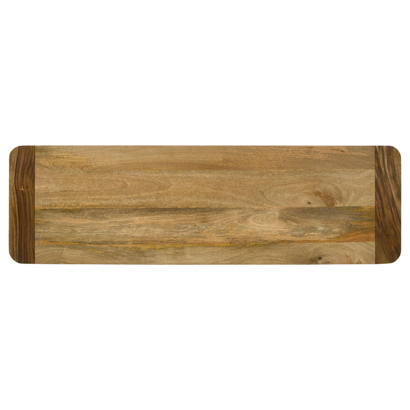 Coaster Furniture Maverick 123043 Rectangular Dining Bench - Natural Mango/Black IMAGE 5