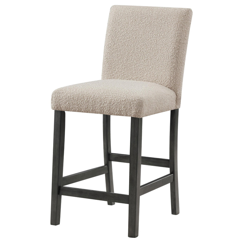 Coaster Furniture Alba 123129 Boucle Upholstered Counter Height Dining Chair - Beige/Charcoal Grey IMAGE 4