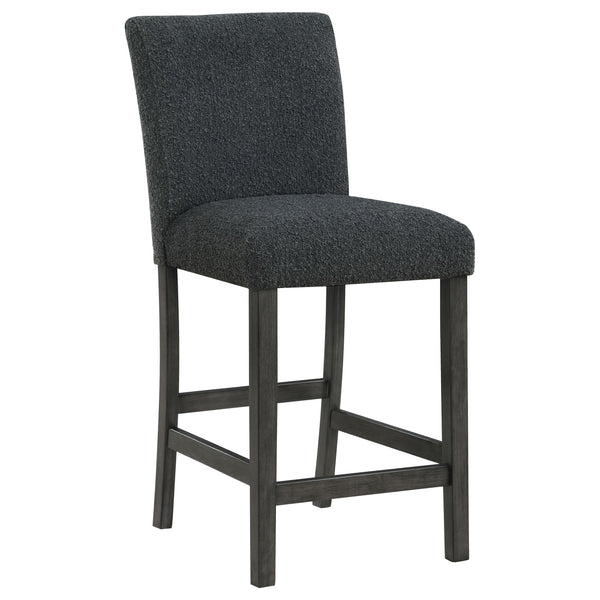 Coaster Furniture Alba 123139 Boucle Upholstered Counter Height Dining Chair - Black/Charcoal Grey IMAGE 1