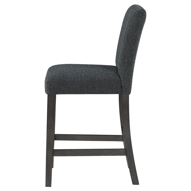 Coaster Furniture Alba 123139 Boucle Upholstered Counter Height Dining Chair - Black/Charcoal Grey IMAGE 5