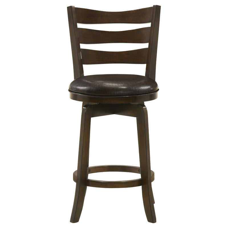 Coaster Furniture Murphy 181368 Ladder Back Counter Height Swivel Bar Stool - Dark Cherry/Brown IMAGE 3