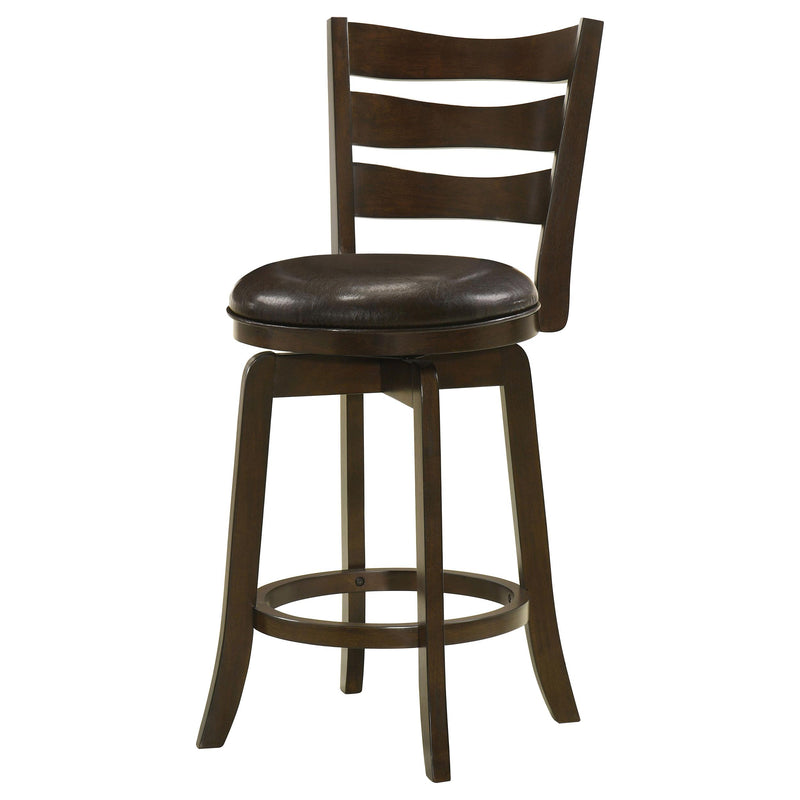 Coaster Furniture Murphy 181368 Ladder Back Counter Height Swivel Bar Stool - Dark Cherry/Brown IMAGE 4
