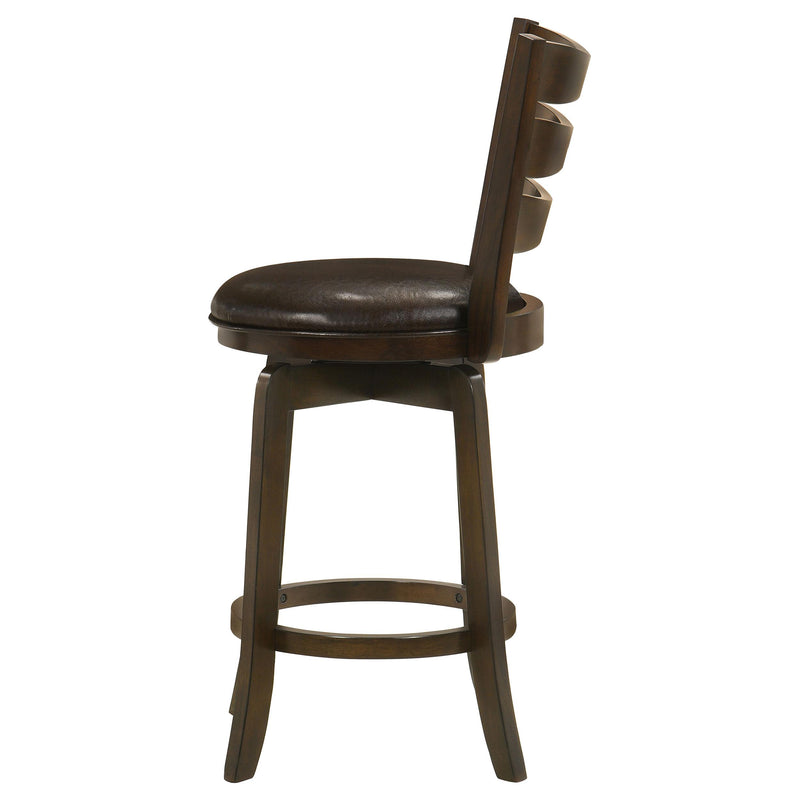 Coaster Furniture Murphy 181368 Ladder Back Counter Height Swivel Bar Stool - Dark Cherry/Brown IMAGE 5