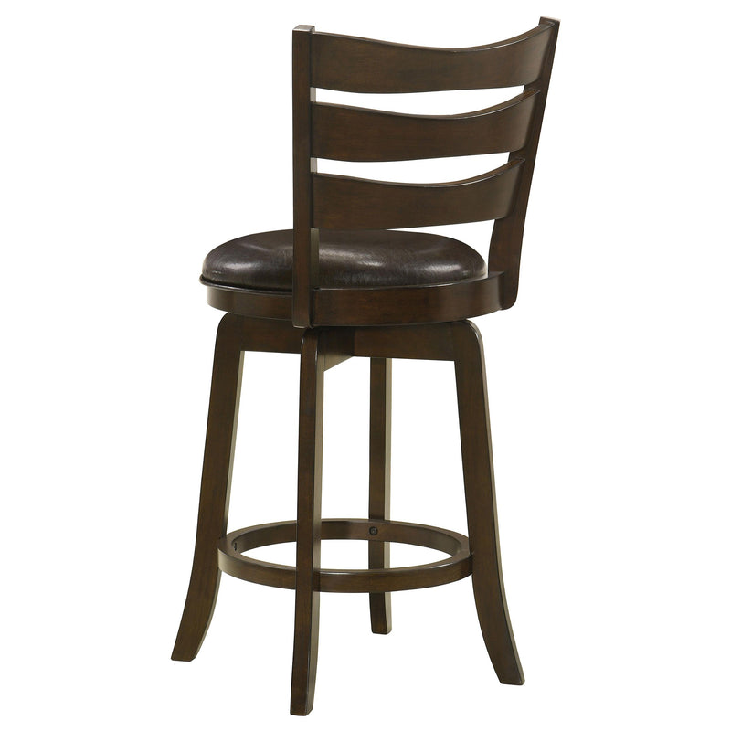 Coaster Furniture Murphy 181368 Ladder Back Counter Height Swivel Bar Stool - Dark Cherry/Brown IMAGE 6