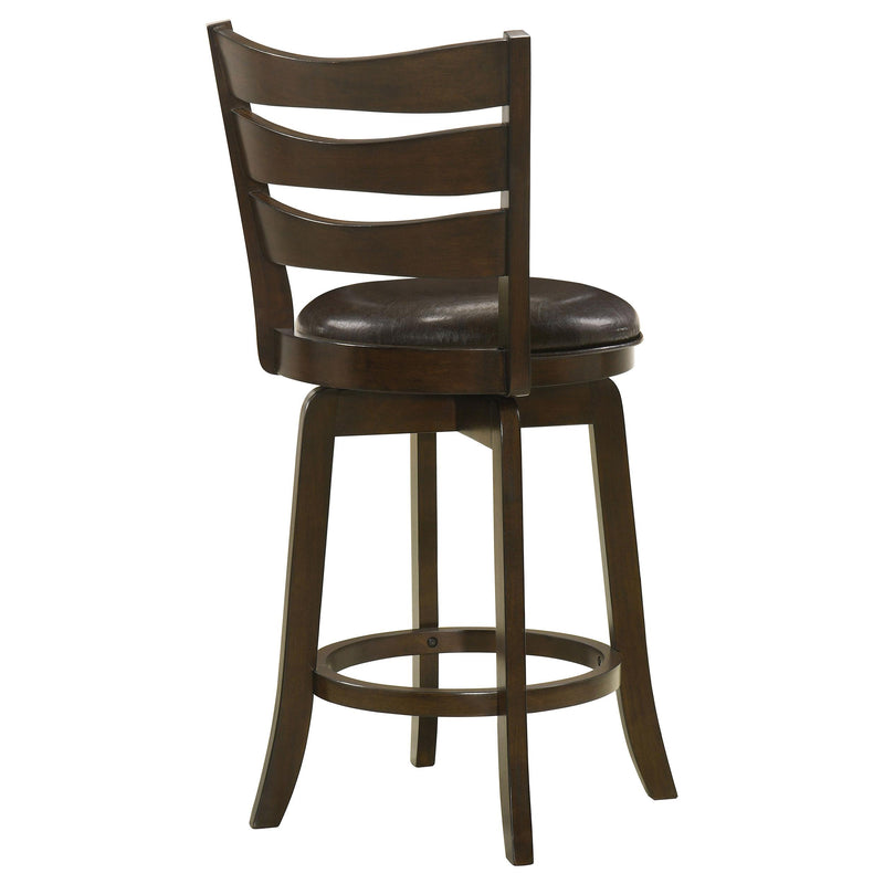 Coaster Furniture Murphy 181368 Ladder Back Counter Height Swivel Bar Stool - Dark Cherry/Brown IMAGE 7
