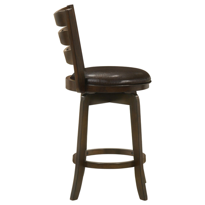 Coaster Furniture Murphy 181368 Ladder Back Counter Height Swivel Bar Stool - Dark Cherry/Brown IMAGE 8
