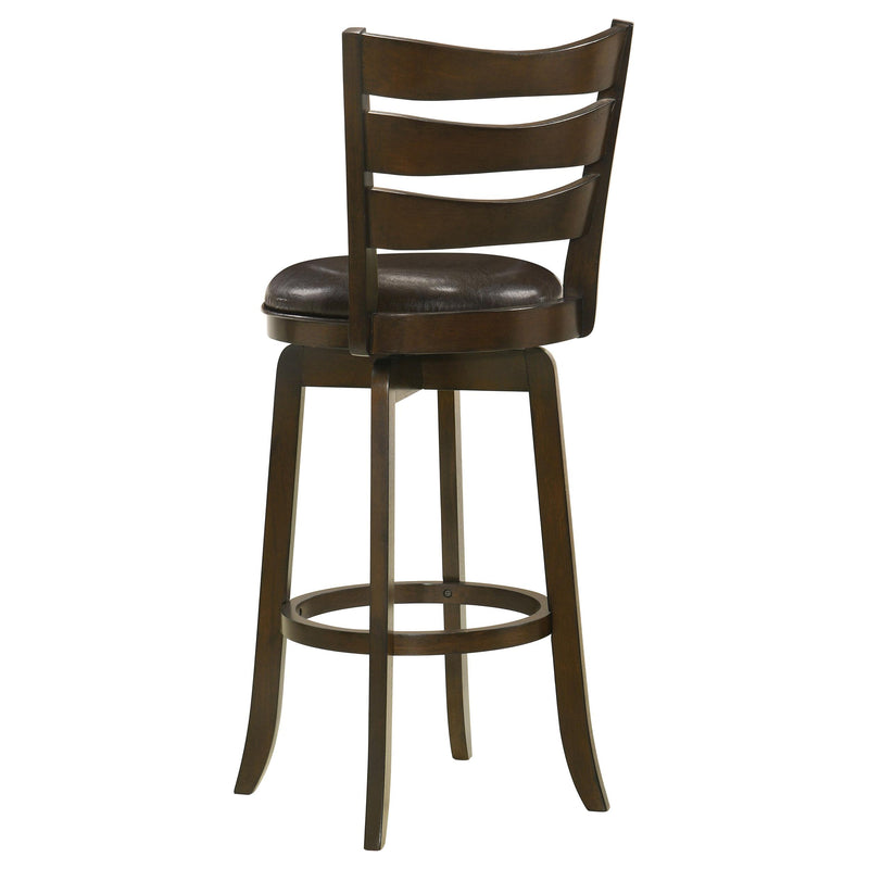 Coaster Furniture Murphy 181369 Ladder Back Pub Height Swivel Bar Stool - Dark Cherry/Brown IMAGE 6