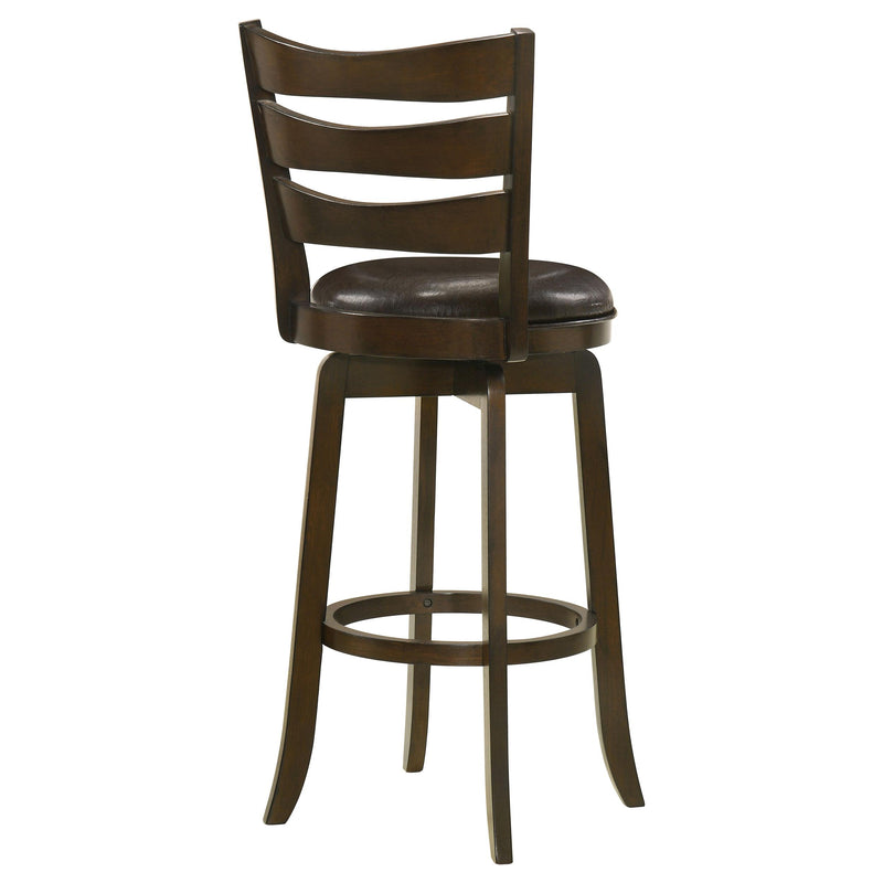 Coaster Furniture Murphy 181369 Ladder Back Pub Height Swivel Bar Stool - Dark Cherry/Brown IMAGE 7