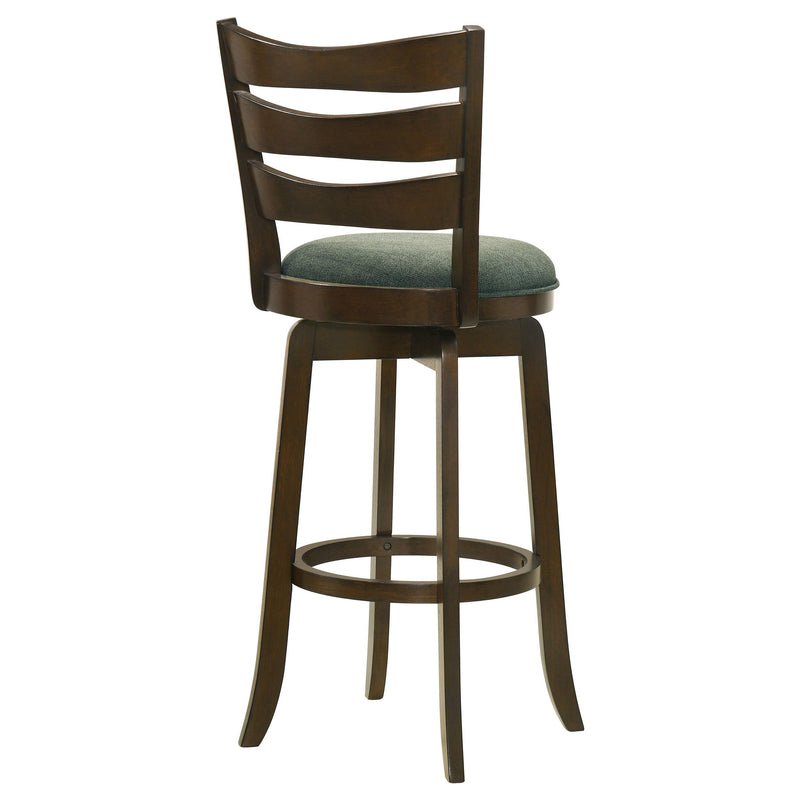 Coaster Furniture Murphy 181379 Ladder Back Pub Height Swivel Bar Stool - Dark Cherry/Hunter Green IMAGE 7