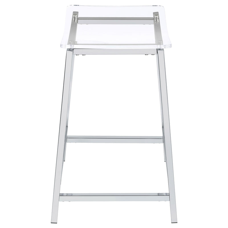 Coaster Furniture Jovani 182358 Acrylic Backless Counter Height Bar Stools - Clear/Chrome IMAGE 4