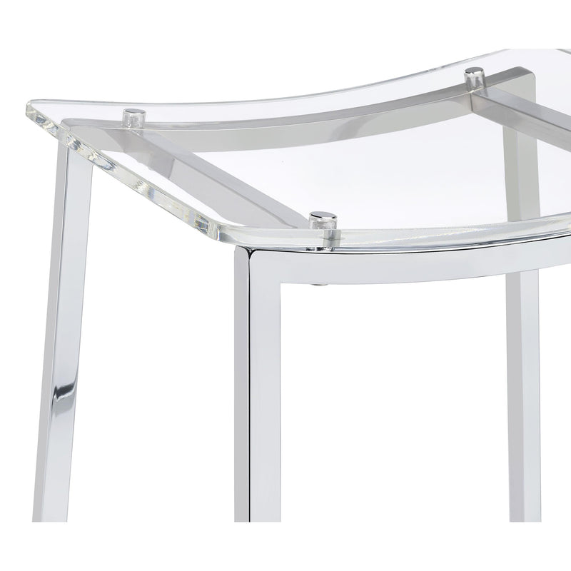 Coaster Furniture Jovani 182358 Acrylic Backless Counter Height Bar Stools - Clear/Chrome IMAGE 6