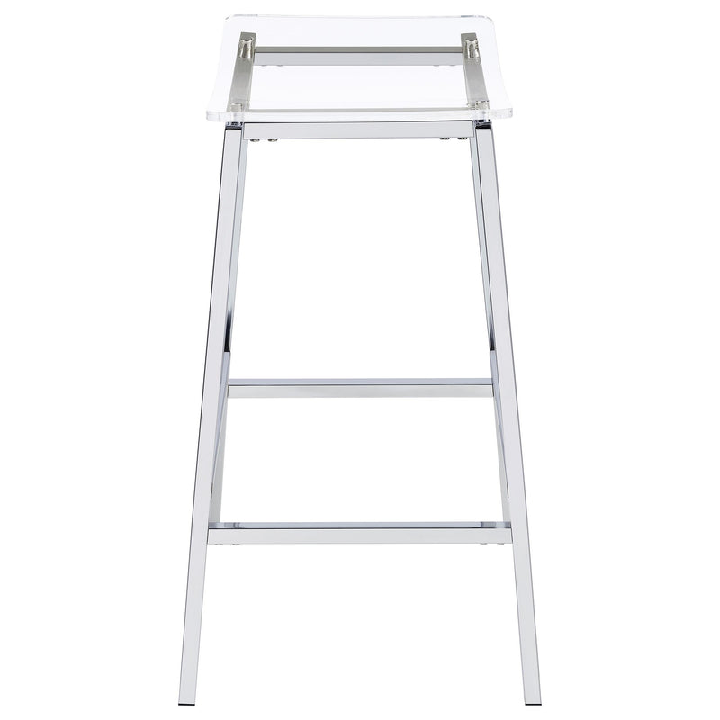 Coaster Furniture Jovani 182359 Acrylic Backless Bar Stools - Clear/Chrome IMAGE 4