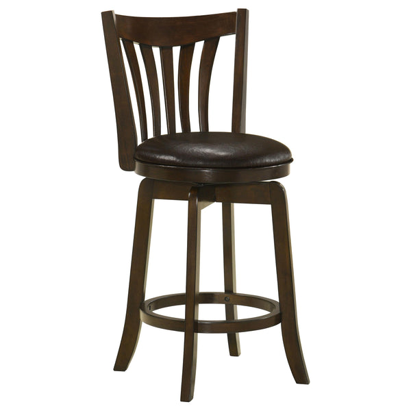 Coaster Furniture Lambert 182508 Counter Height Swivel Bar Stool with Upholstered Seat - Dark Cherry IMAGE 1