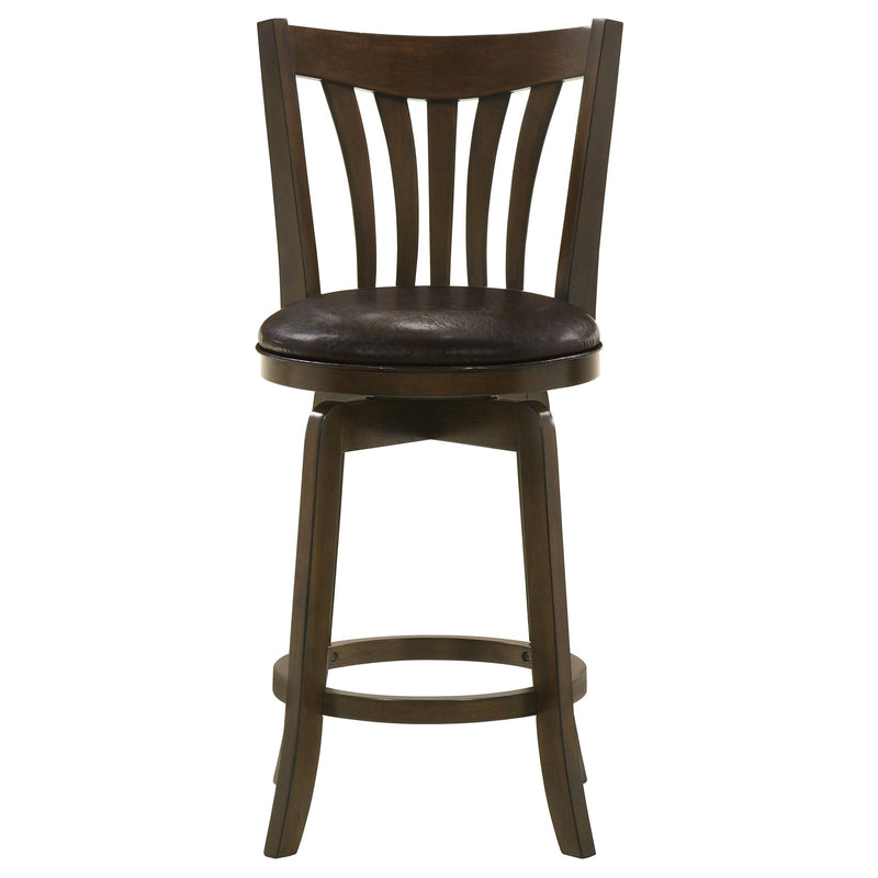 Coaster Furniture Lambert 182508 Counter Height Swivel Bar Stool with Upholstered Seat - Dark Cherry IMAGE 3