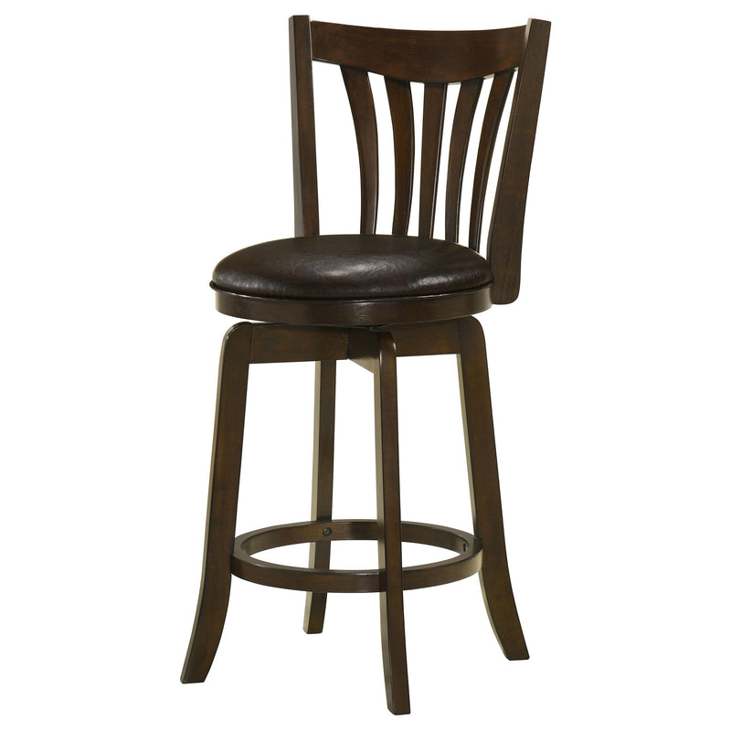 Coaster Furniture Lambert 182508 Counter Height Swivel Bar Stool with Upholstered Seat - Dark Cherry IMAGE 4
