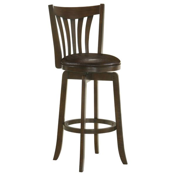Coaster Furniture Lambert 182509 Pub Height Swivel Bar Stool with Upholstered Seat - Dark Cherry IMAGE 1