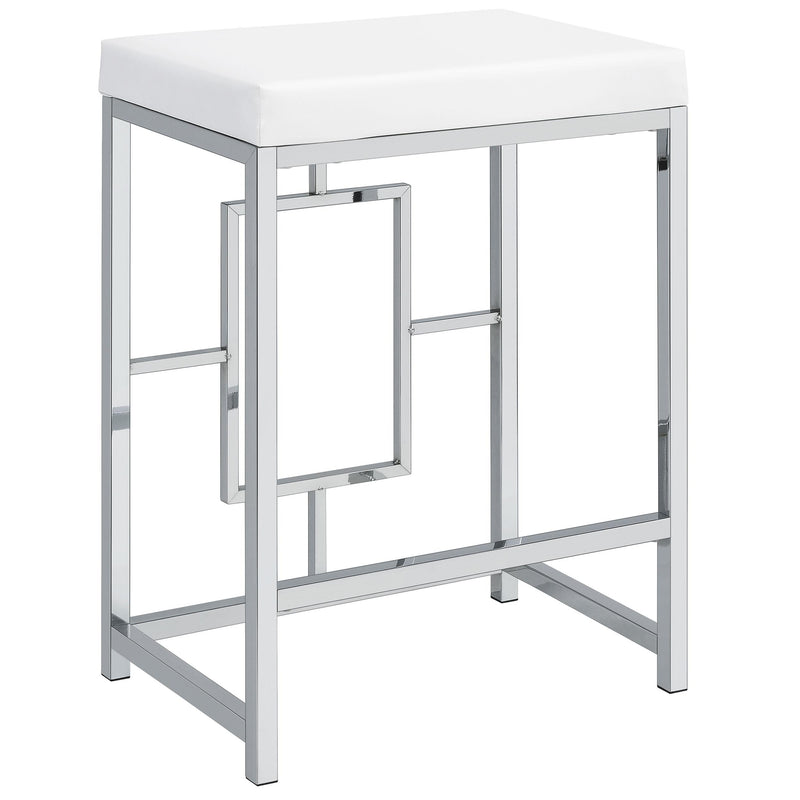 Coaster Furniture Jackson 182714 4-Piece Multipurpose Counter Height Table Set - White/Chrome IMAGE 10