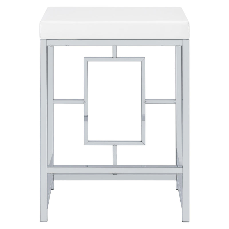 Coaster Furniture Jackson 182714 4-Piece Multipurpose Counter Height Table Set - White/Chrome IMAGE 11