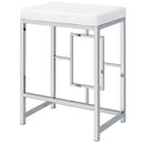 Coaster Furniture Jackson 182714 4-Piece Multipurpose Counter Height Table Set - White/Chrome IMAGE 12