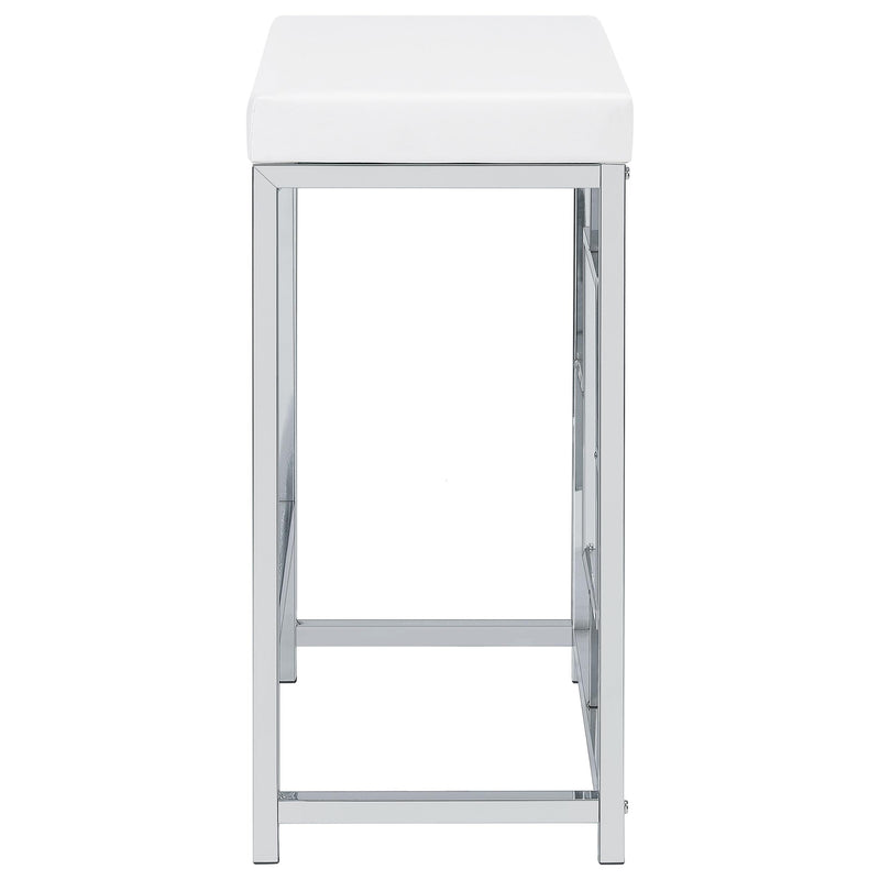 Coaster Furniture Jackson 182714 4-Piece Multipurpose Counter Height Table Set - White/Chrome IMAGE 13