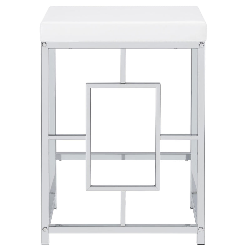 Coaster Furniture Jackson 182714 4-Piece Multipurpose Counter Height Table Set - White/Chrome IMAGE 15