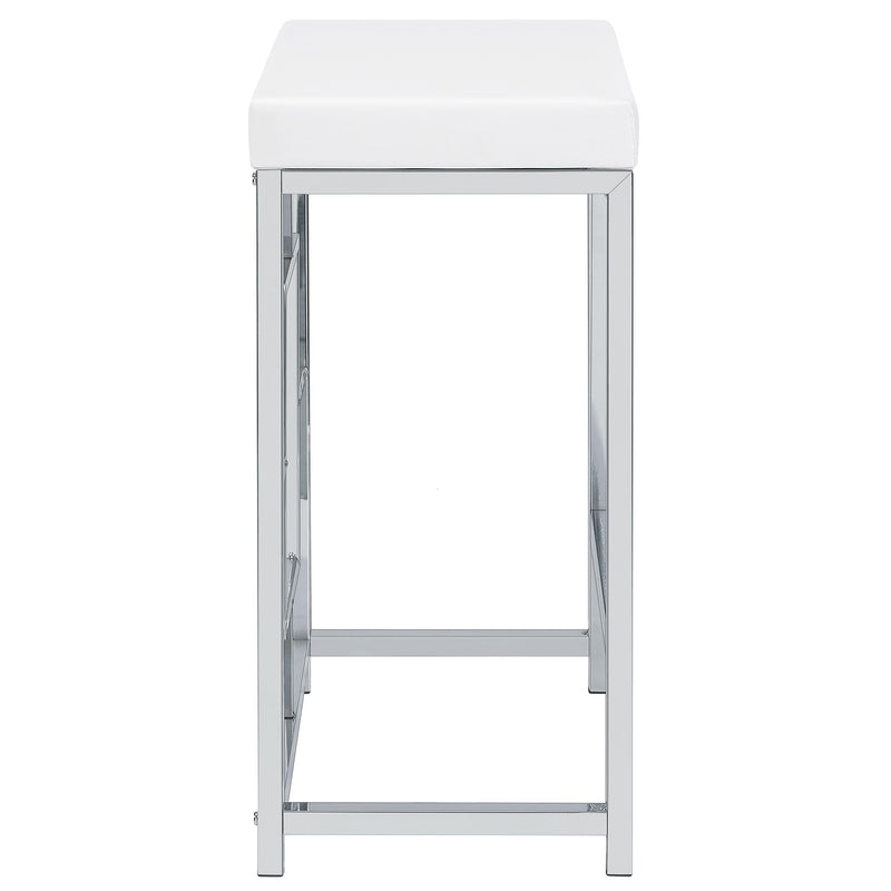 Coaster Furniture Jackson 182714 4-Piece Multipurpose Counter Height Table Set - White/Chrome IMAGE 16