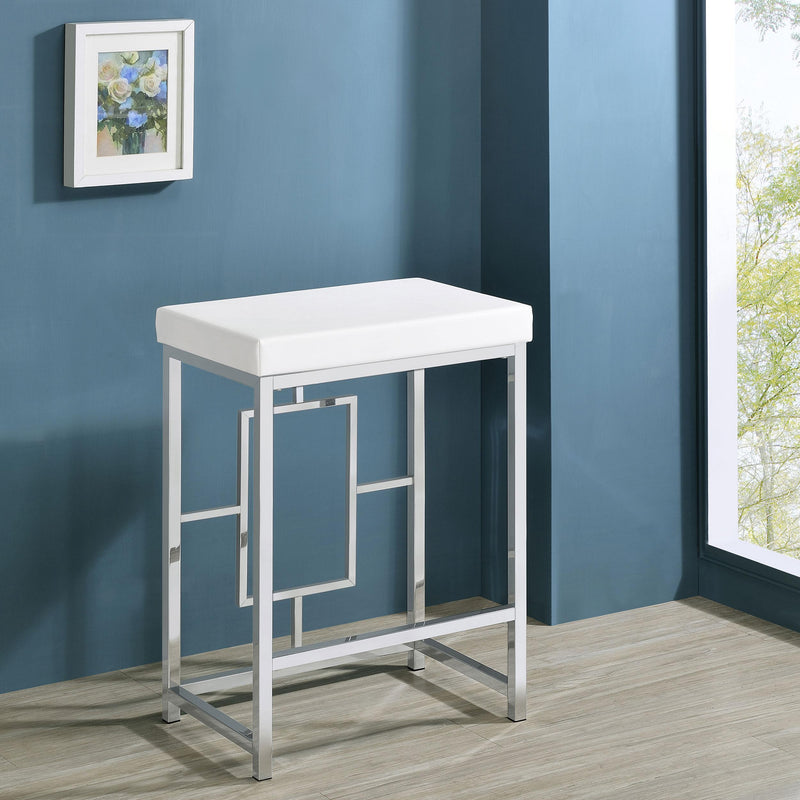 Coaster Furniture Jackson 182714 4-Piece Multipurpose Counter Height Table Set - White/Chrome IMAGE 20