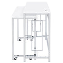 Coaster Furniture Jackson 182714 4-Piece Multipurpose Counter Height Table Set - White/Chrome IMAGE 6