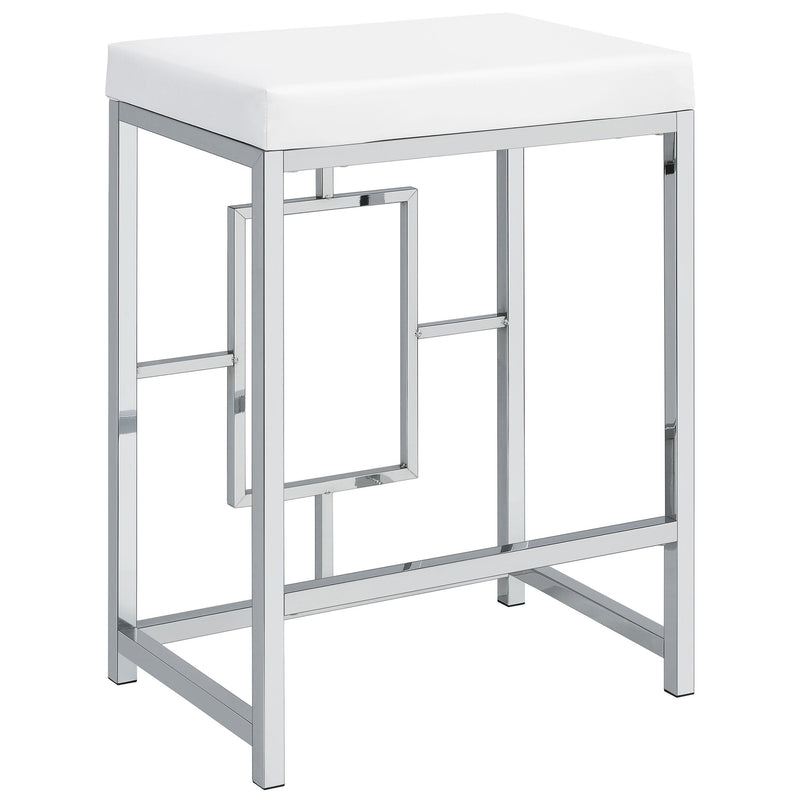 Coaster Furniture Jackson 182715 5-Piece Multipurpose Counter Height Table Set - White/Chrome IMAGE 10