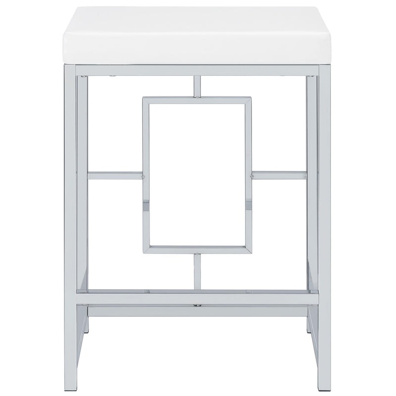 Coaster Furniture Jackson 182715 5-Piece Multipurpose Counter Height Table Set - White/Chrome IMAGE 11